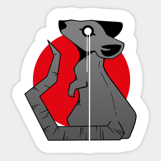 Rat Japanese Design Sticker